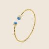 nephele yellow gold diamond bangle with turquoise drops