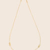Affinity yellow gold interlink five motive necklace