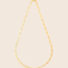 Affinity yellow gold interlink full motive unisex necklace