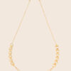 Affinity yellow gold widelink two side motive necklace with two layers
