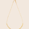 Affinity yellow gold widelink half motive necklace